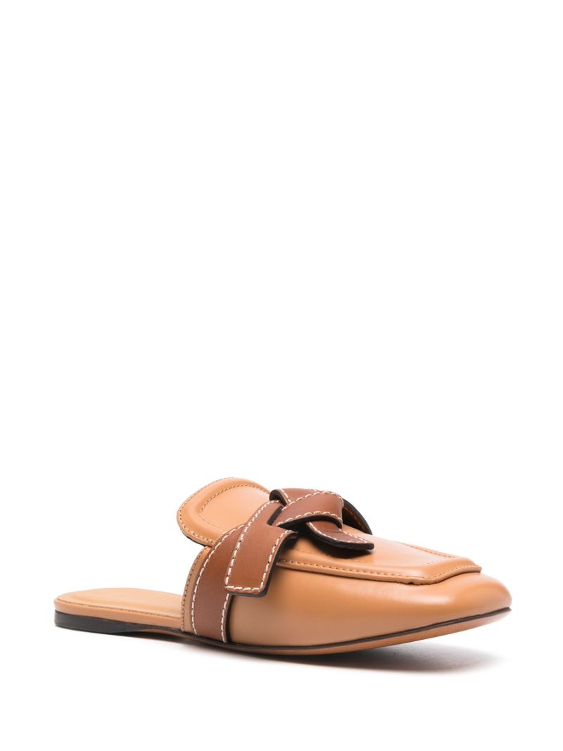 Neutral Gate Leather Mules