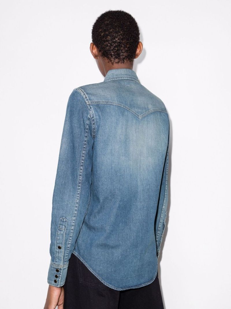 Blue Western Denim Shirt
