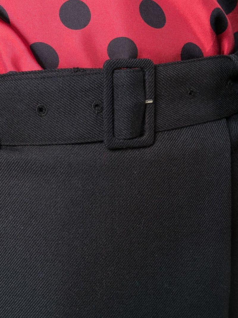 Black Wool Mini Skirt