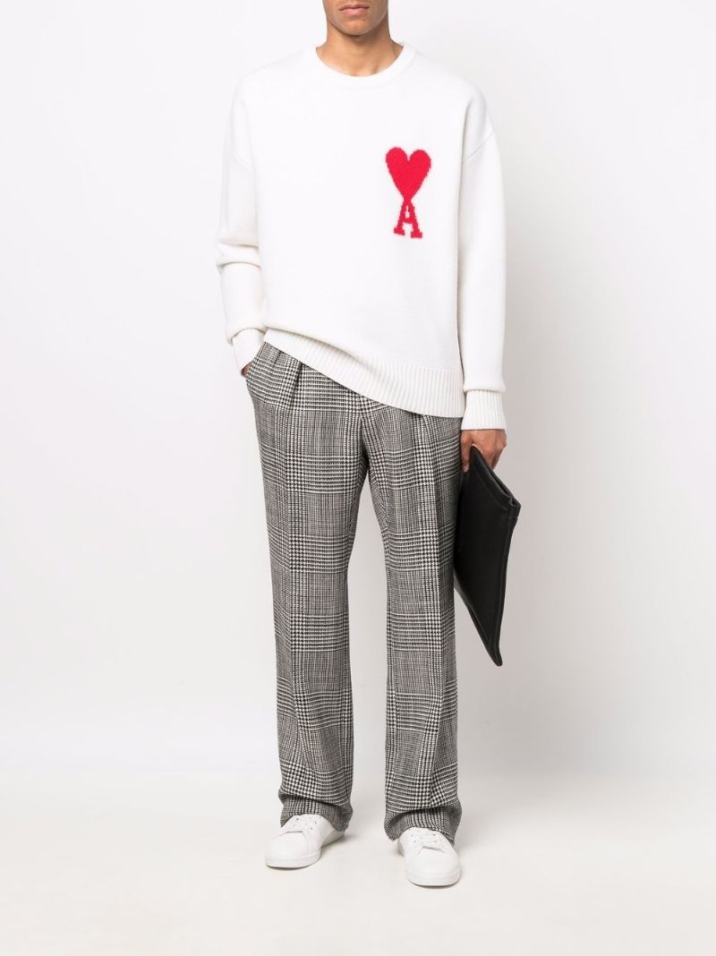 White Ami De Coeur Wool Sweater