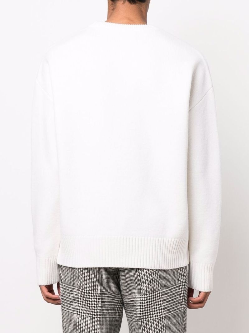 White Ami De Coeur Wool Sweater