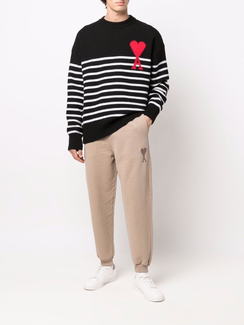 Black Ami De Coeur Striped Wool Sweater