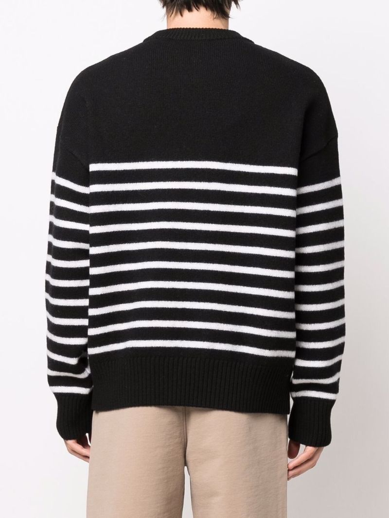 Black Ami De Coeur Striped Wool Sweater