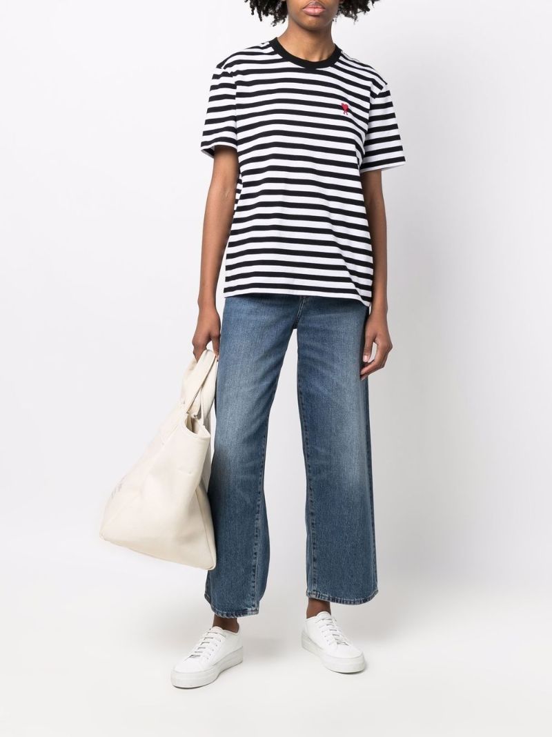 Black and White Ami De CÃ_x0085_â_x0080__x009c_ur Organic Cotton T-shirt