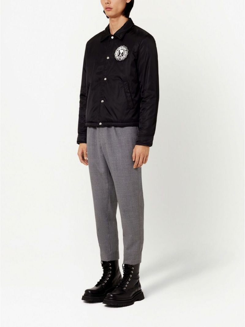 Black Logo Patch Coach Jacket