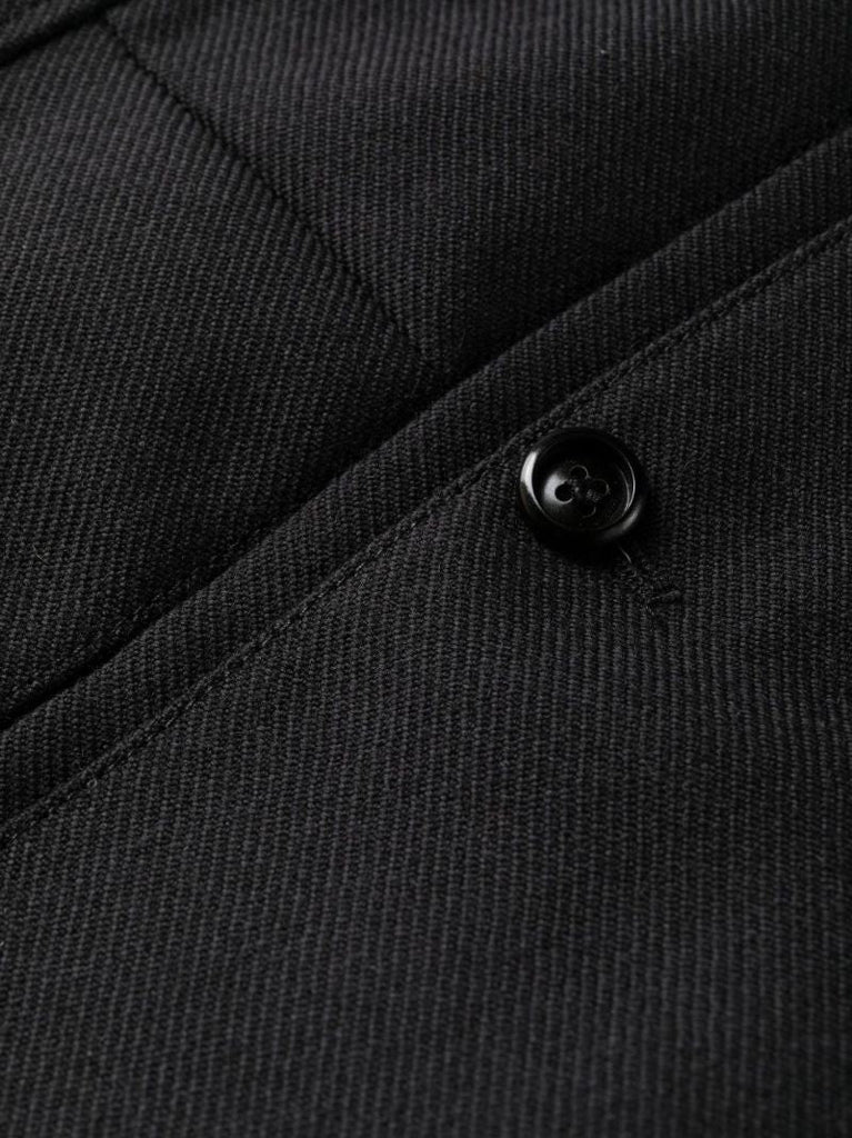 Black Virgin-wool Wide-leg Trousers