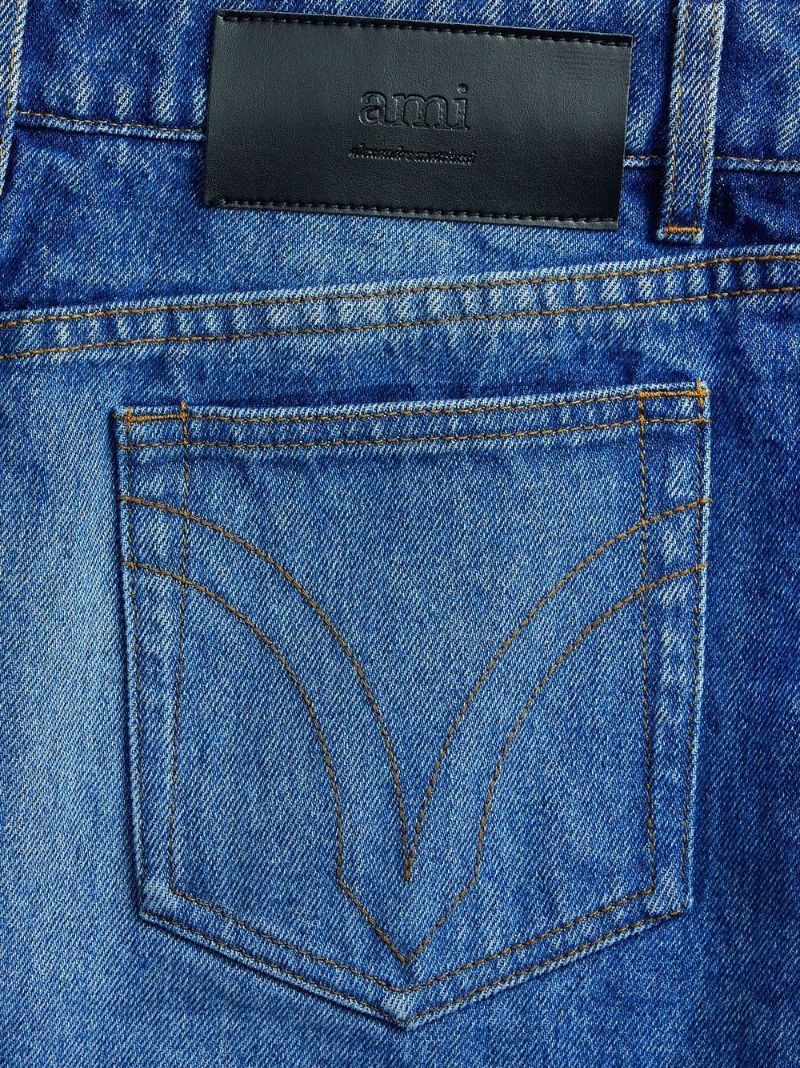 Blue Denim Midi Skirt