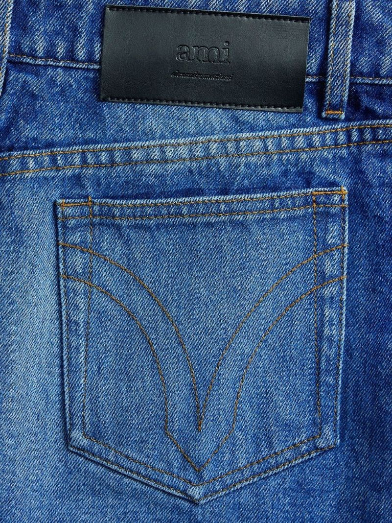 Blue Denim Midi Skirt