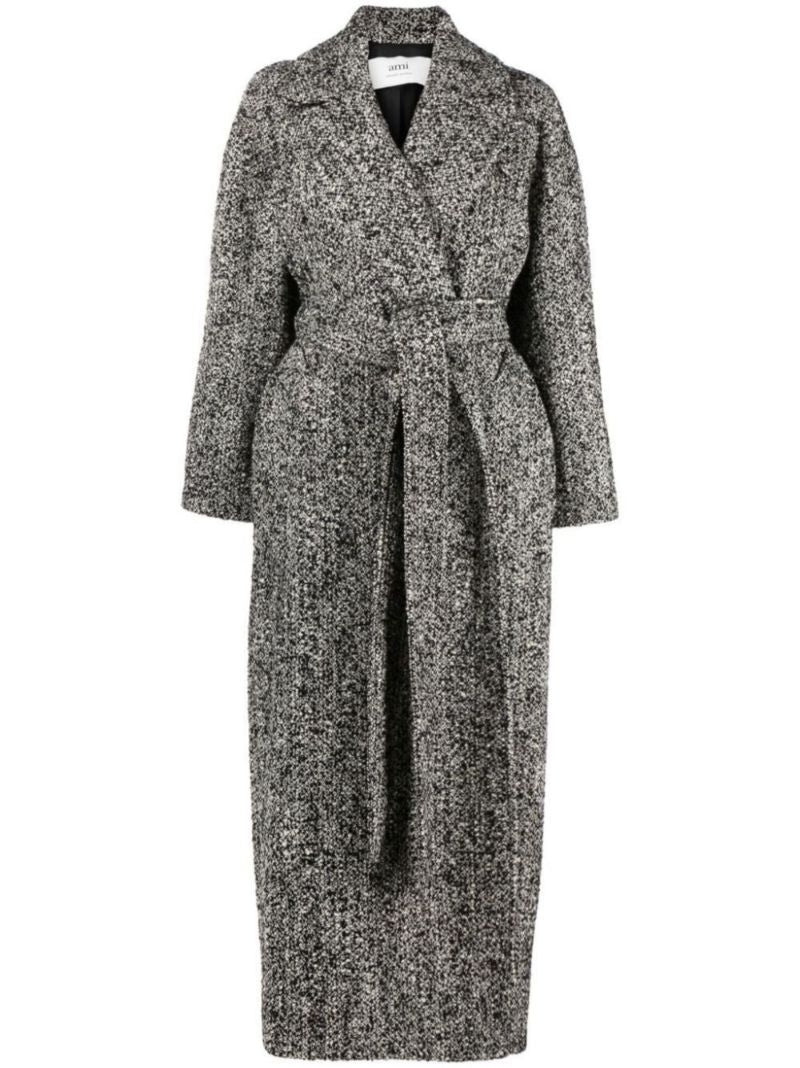 Black Belted Wool Coat