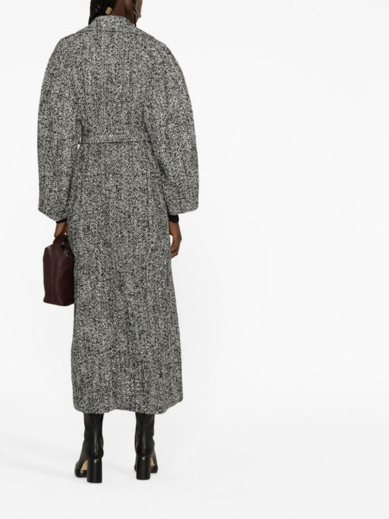 Black Belted Wool Coat