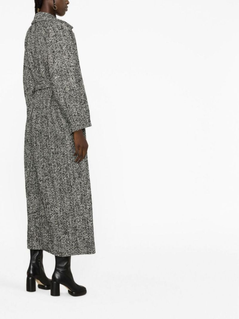 Black Belted Wool Coat