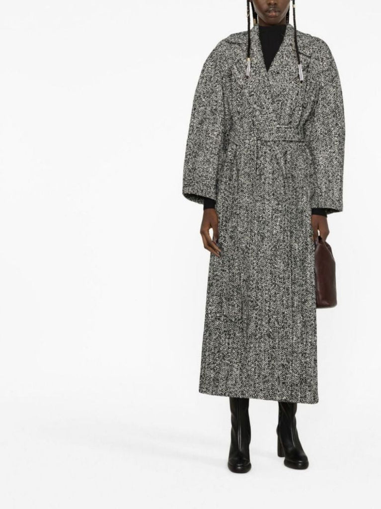 Black Belted Wool Coat