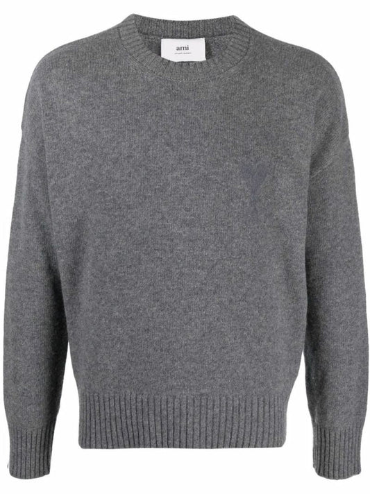 Grey Ami De Coeur Logo Wool Sweater