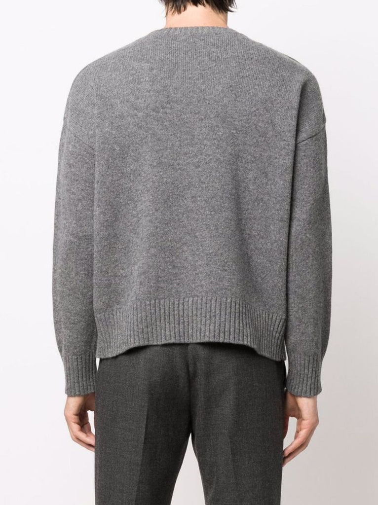 Grey Ami De Coeur Logo Wool Sweater