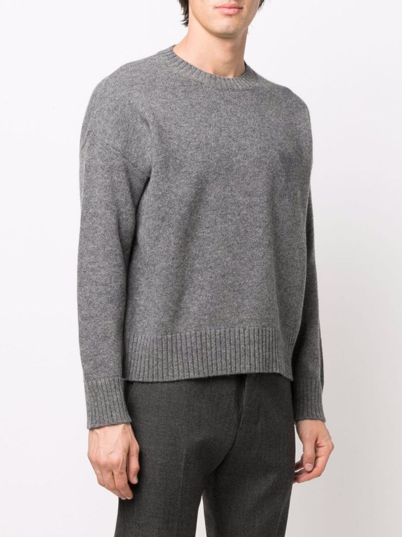 Grey Ami De Coeur Logo Wool Sweater