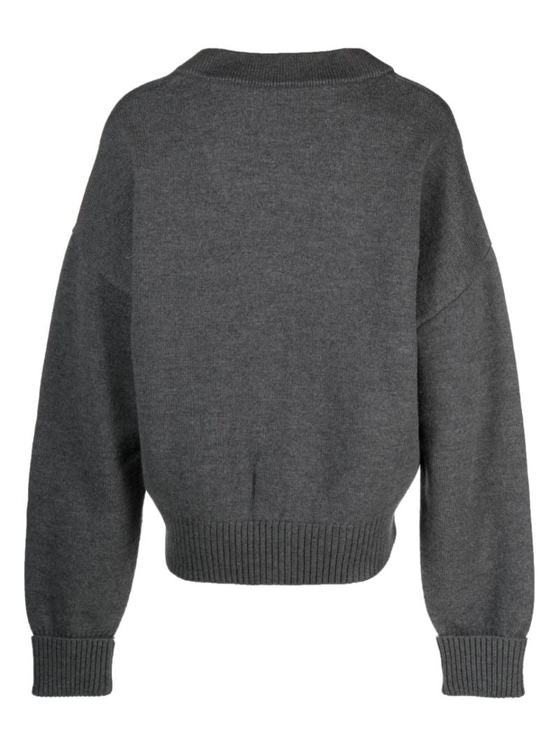Grey Ami De Coeur Wool Cardigan