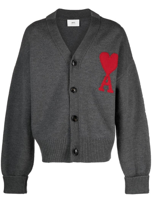 Grey Ami De Coeur Wool Cardigan