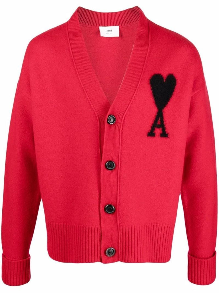 Red Ami De Coeur V-neck Cardigan