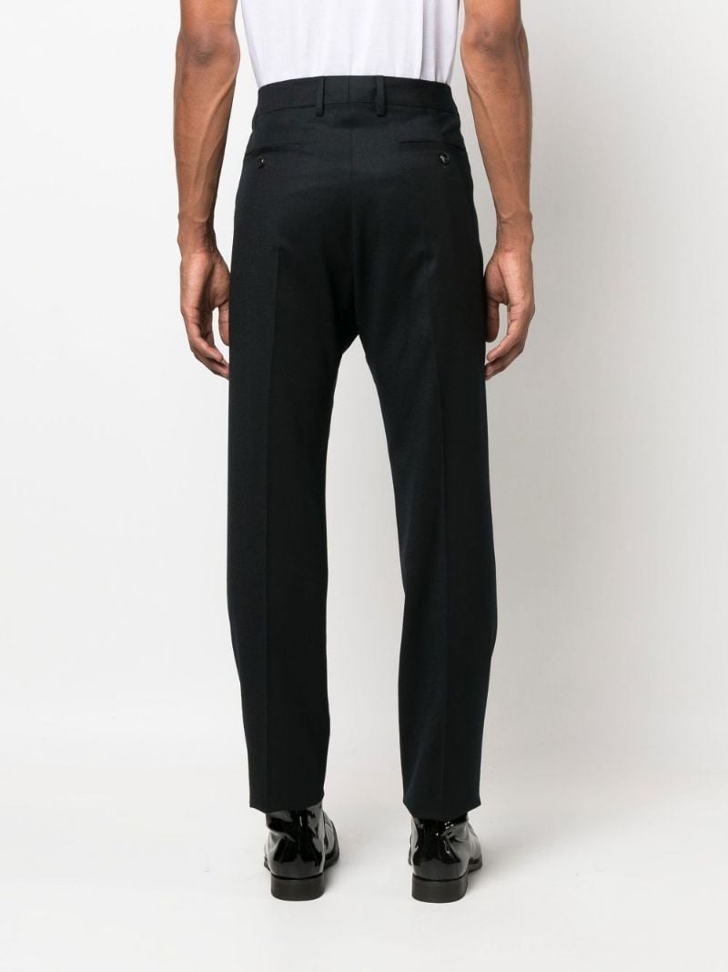 Black Cigarette Wool Trousers