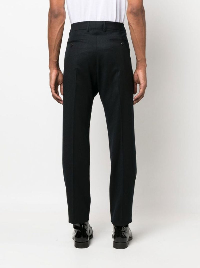 Black Cigarette Wool Trousers