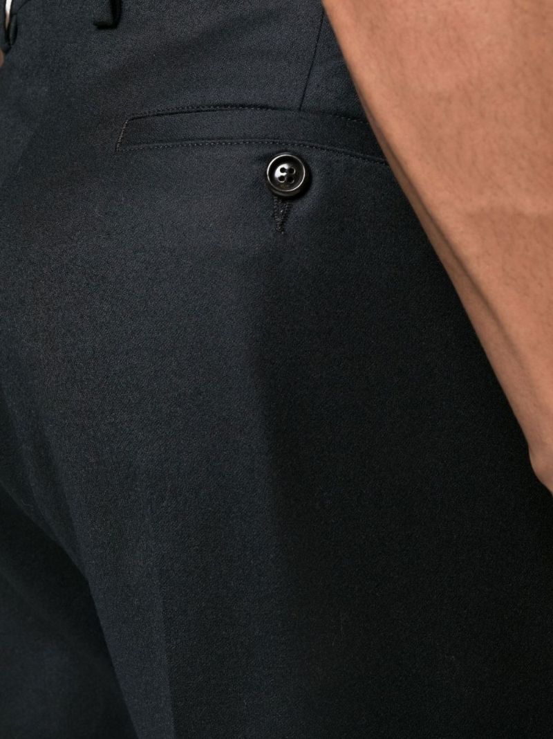Black Cigarette Wool Trousers