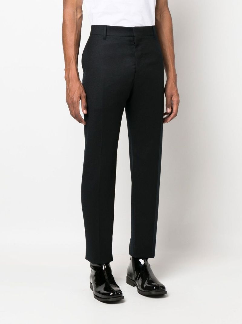 Black Cigarette Wool Trousers