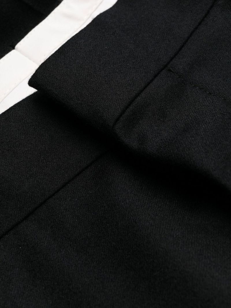 Black Cigarette Wool Trousers