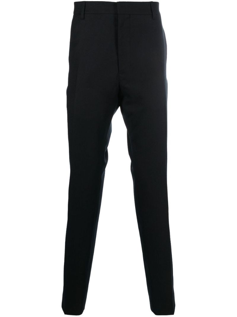Black Cigarette Wool Trousers