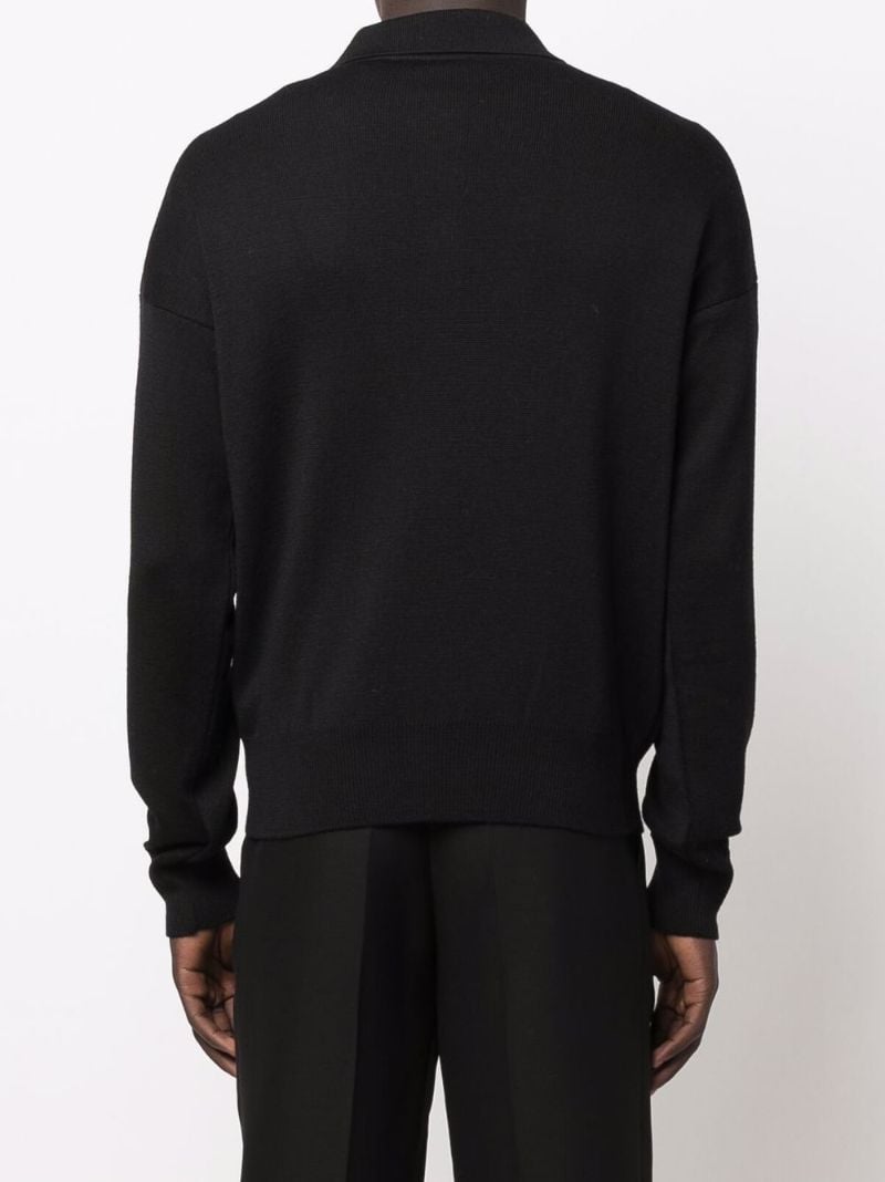 Black Ami De Coeur Wool Polo Shirt