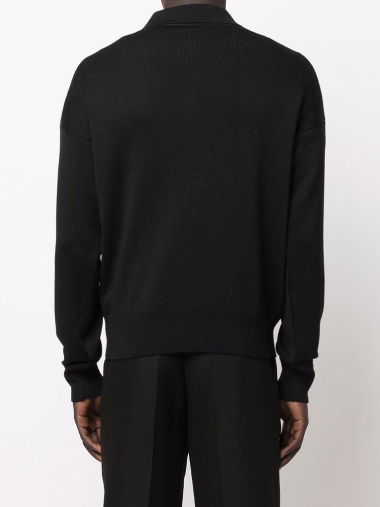 Black Ami De Coeur Wool Polo Shirt