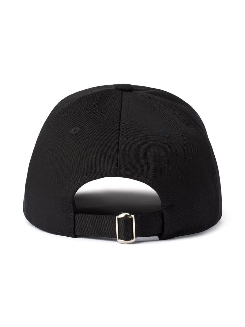 Black Embroidered Logo Baseball Cap