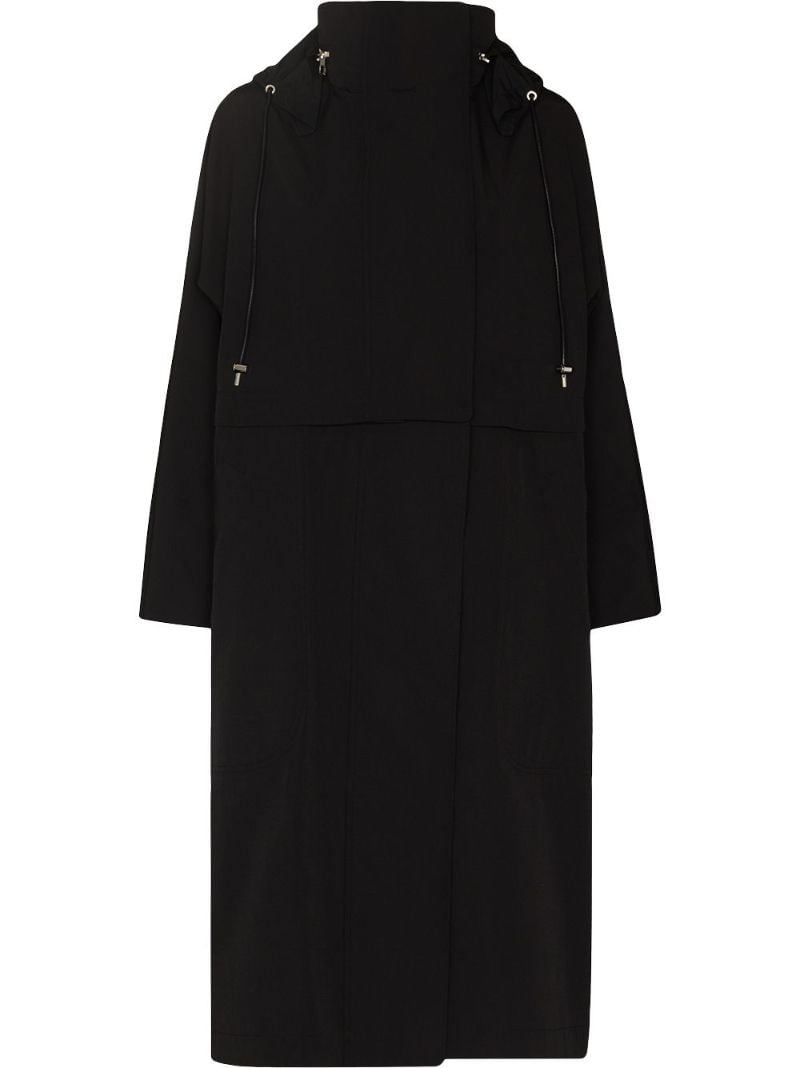 Black Convertible Hooded Parka Coat