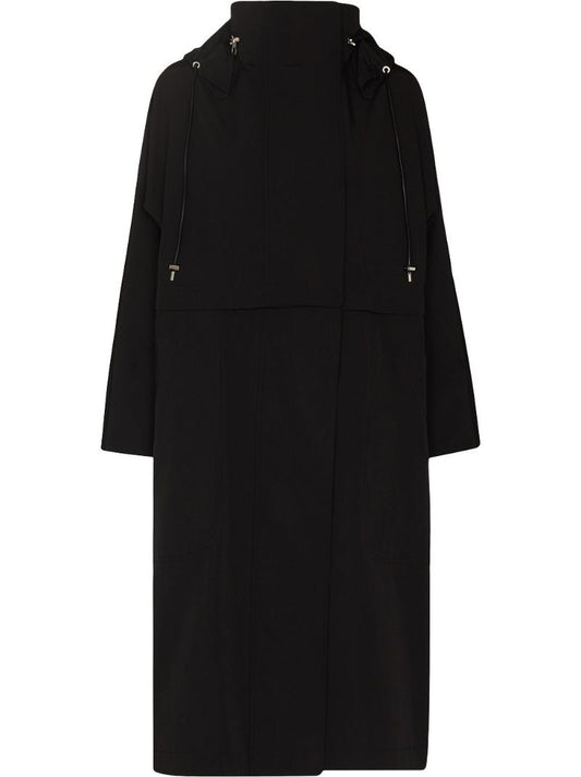 Black Convertible Hooded Parka Coat