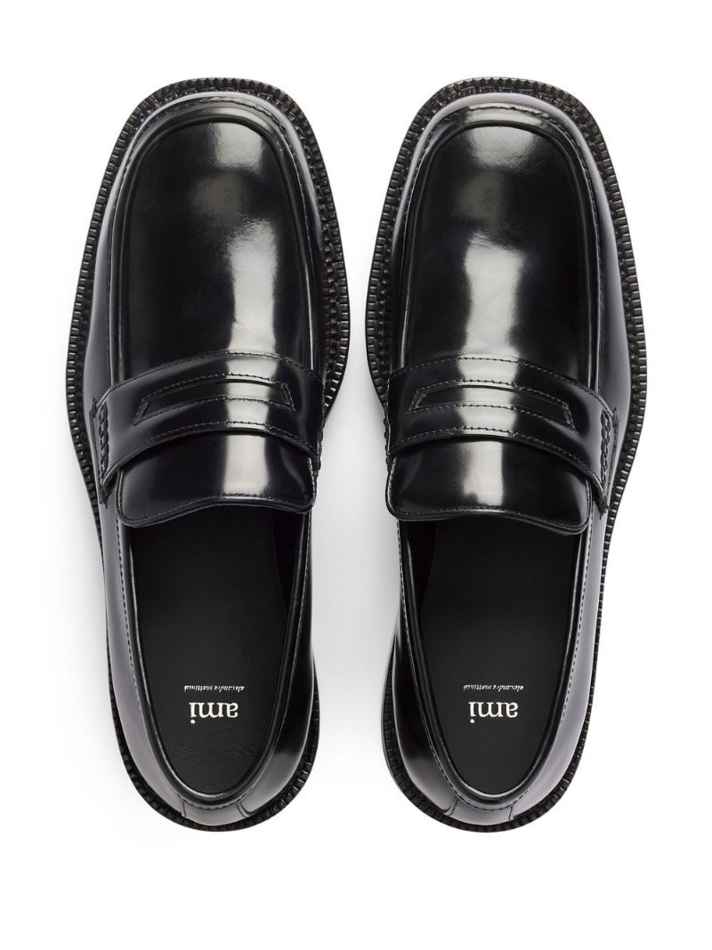 Black Ami De Coeur Leather Loafers
