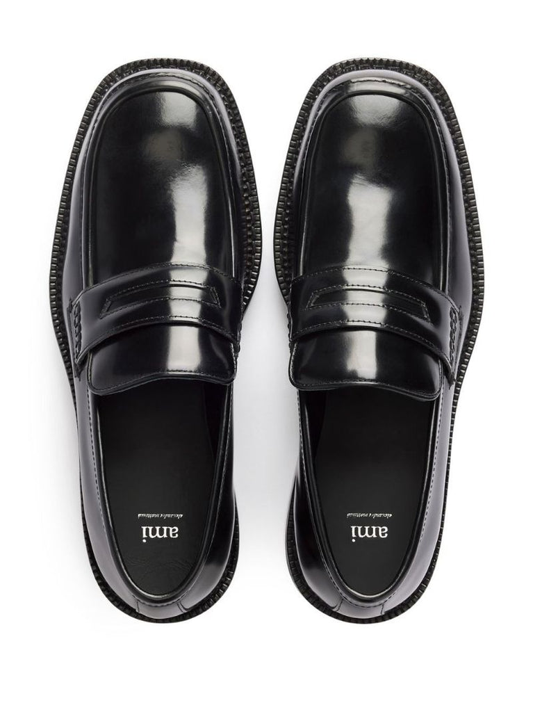 Black Ami De Coeur Leather Loafers