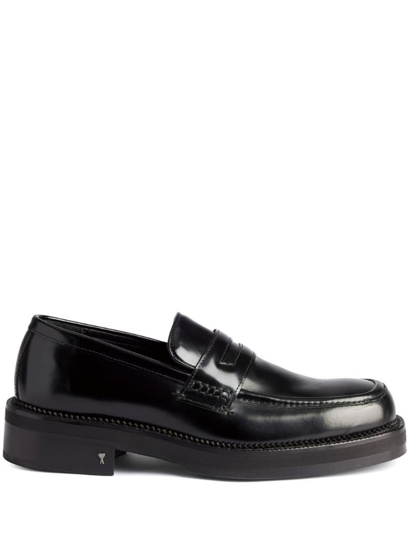 Black Ami De Coeur Leather Loafers