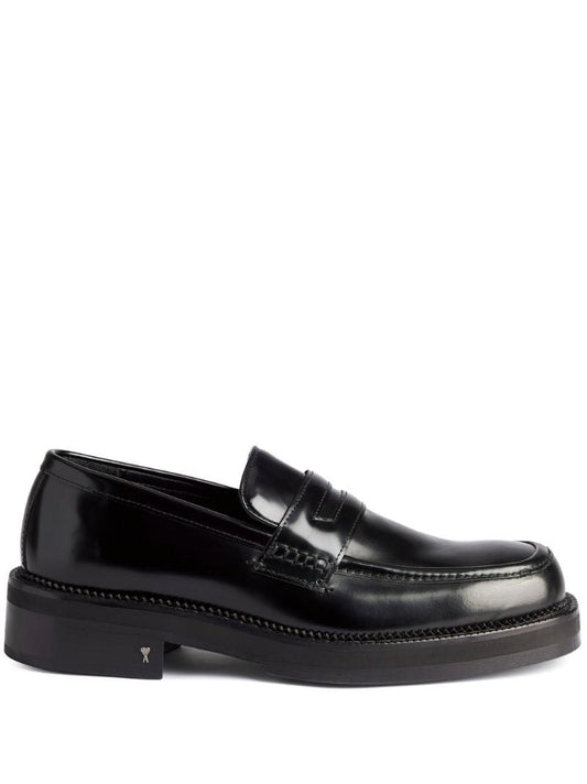 Black Ami De Coeur Leather Loafers