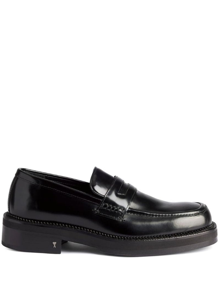 Black Ami De Coeur Leather Loafers