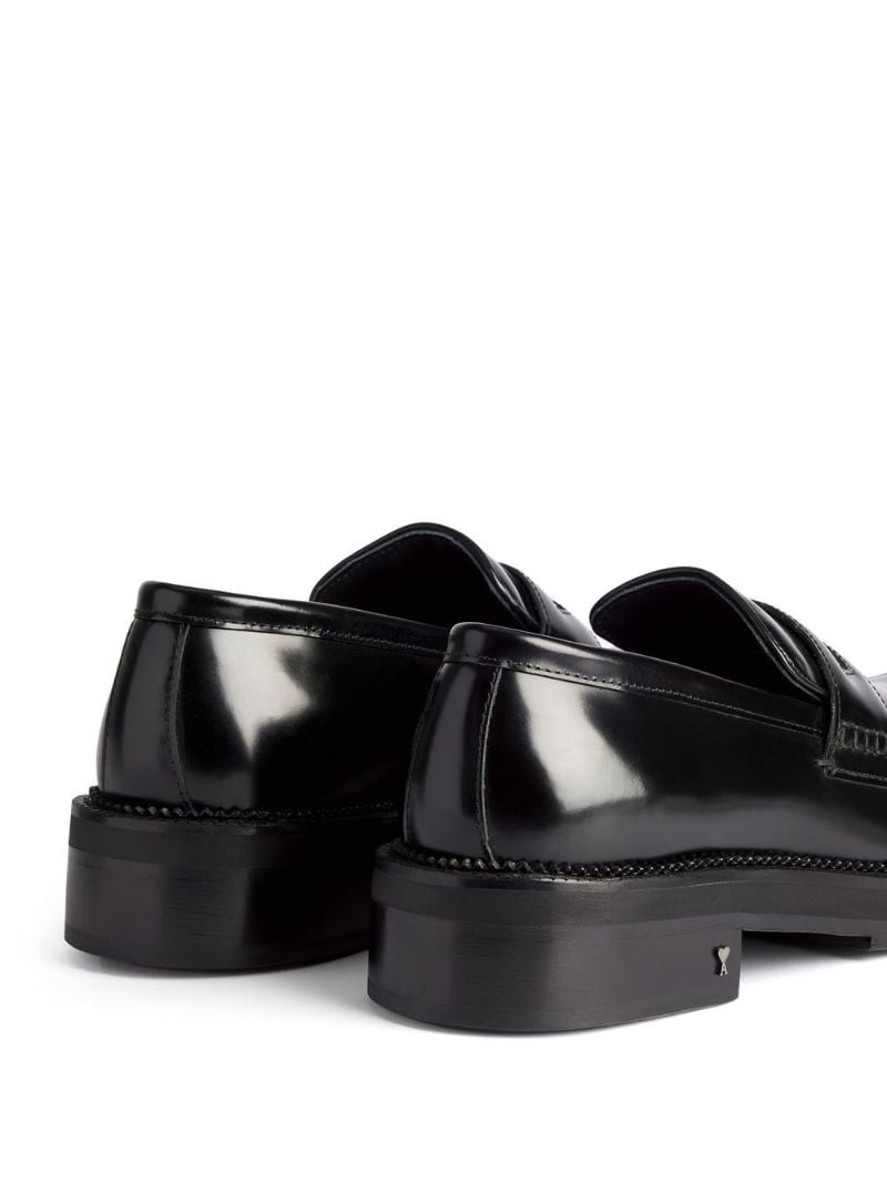 Black Ami De Coeur Leather Loafers