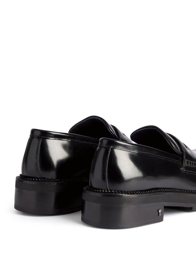 Black Ami De Coeur Leather Loafers