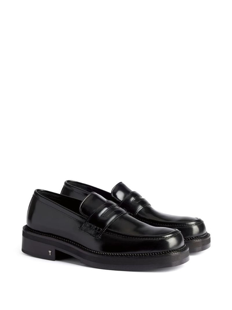 Black Ami De Coeur Leather Loafers