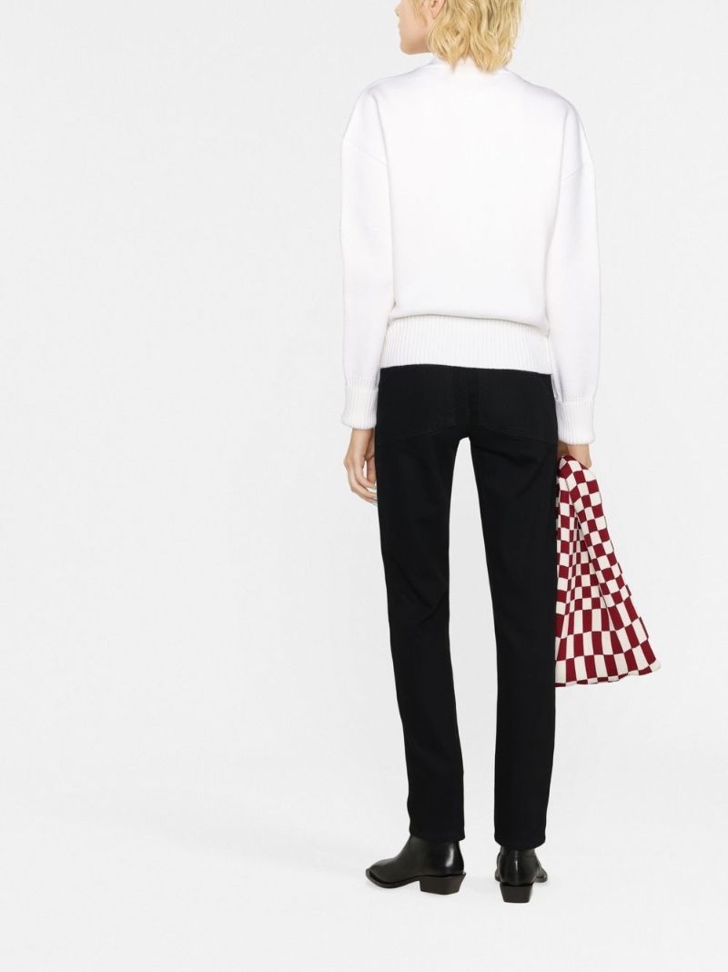 White Ami De Coeur Wool Cardigan