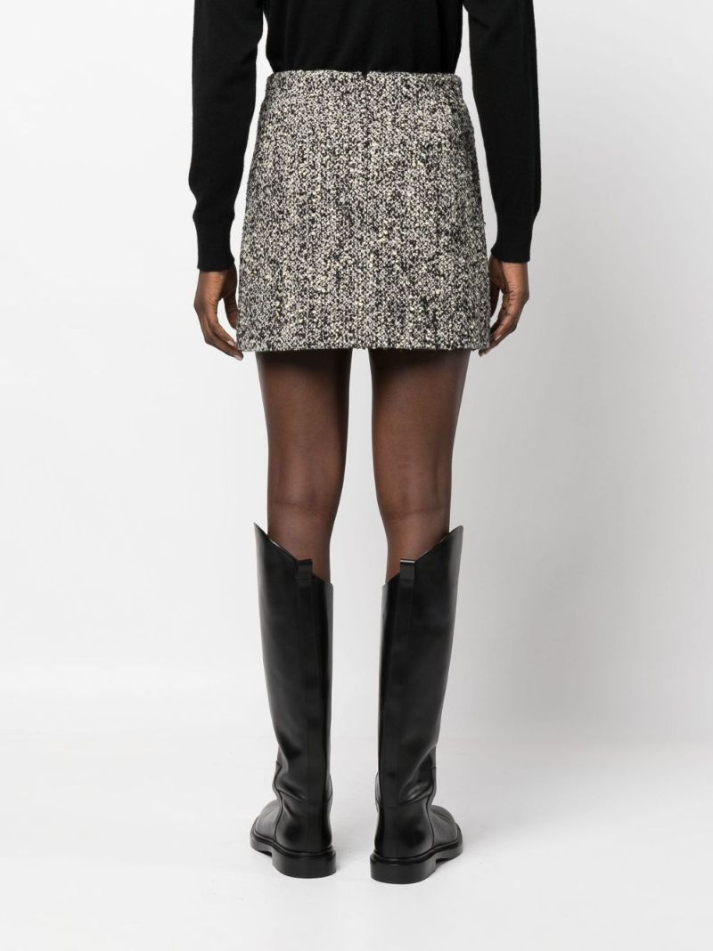 Black High Rise BouclÃ_x0083_Â© Mini Skirt