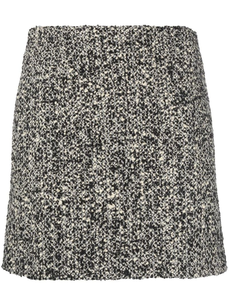 Black High Rise BouclÃ_x0083_Â© Mini Skirt