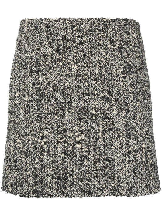 Black High Rise BouclÃ_x0083_Â© Mini Skirt
