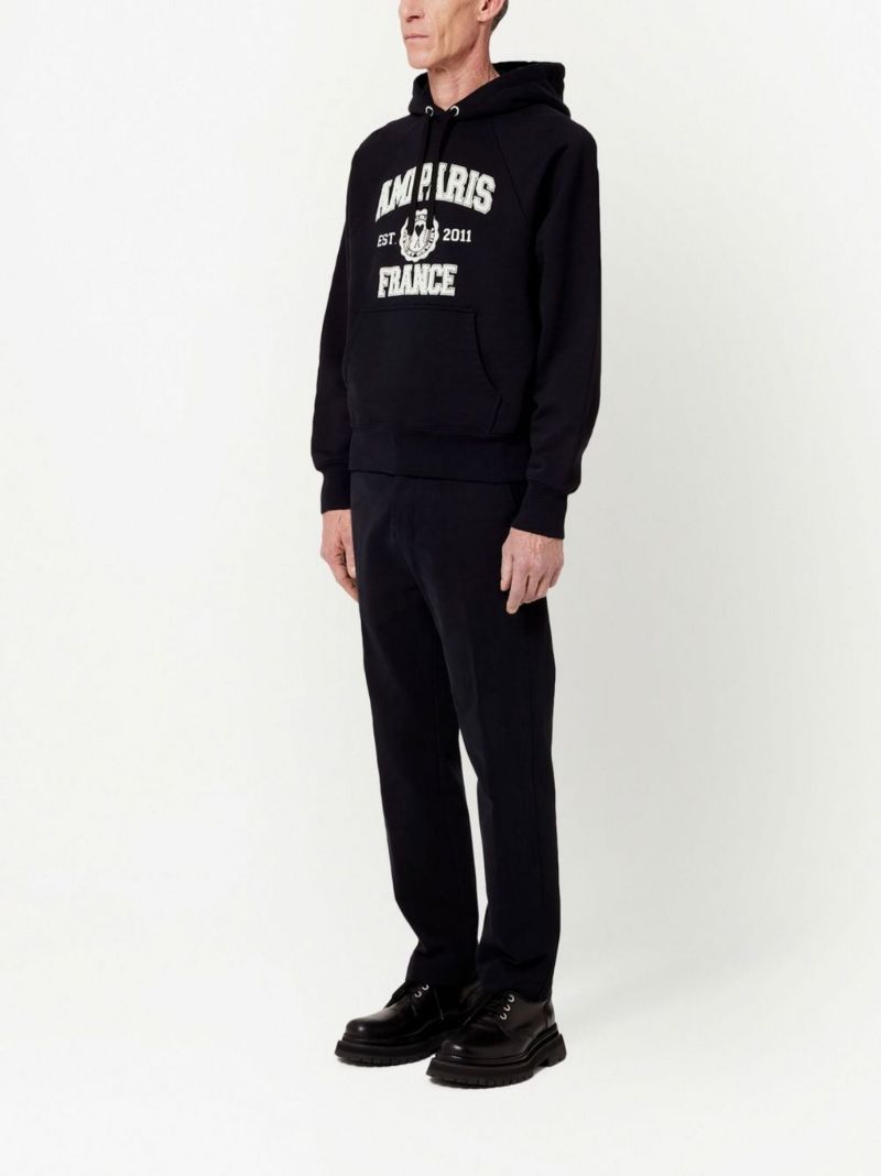 Black Logo Print Hoodie