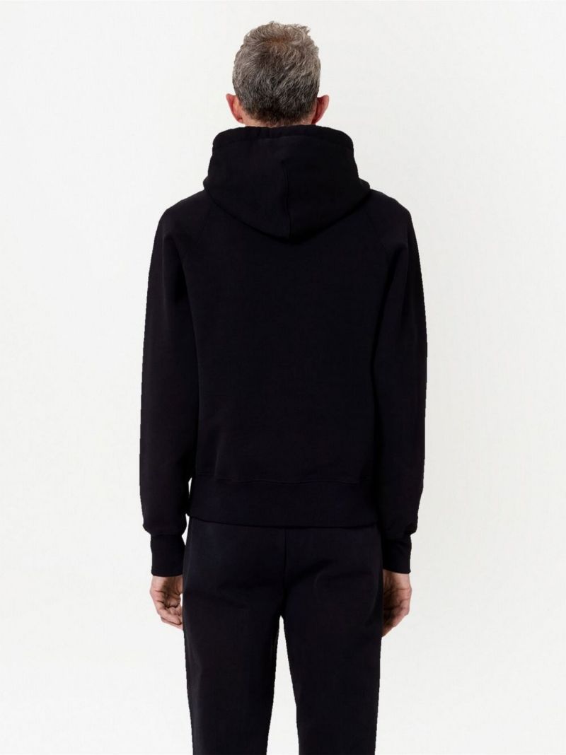 Black Logo Print Hoodie