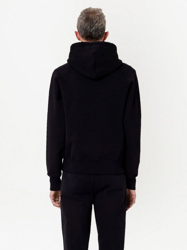 Black Logo Print Hoodie