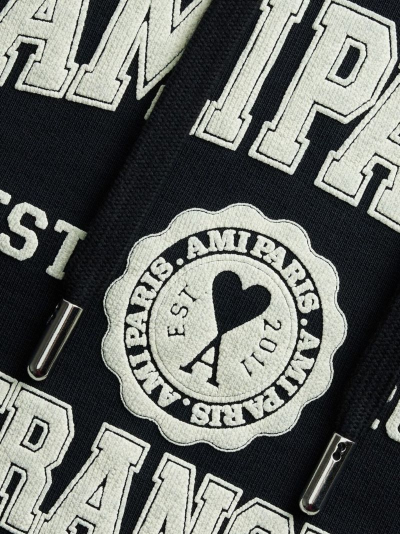 Black Logo Print Hoodie