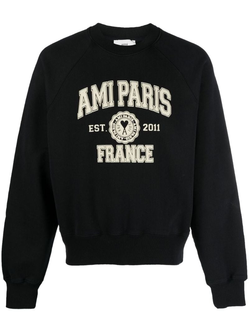 Black Logo Print Sweatshirt